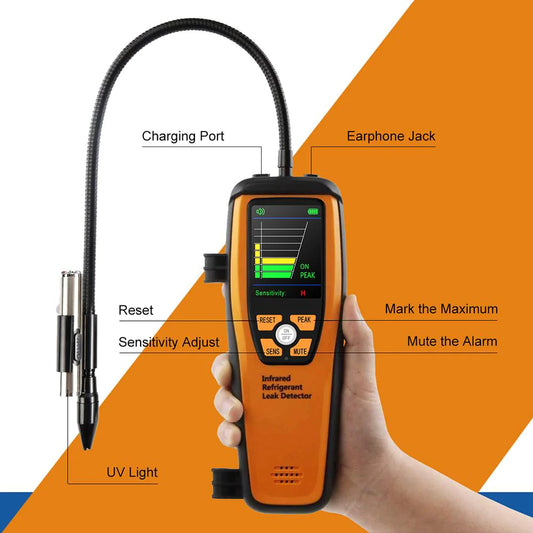 Elitech ILD-200 Infrared Refrigerant HVAC Leak Detector Sensitivity up to 0.14oz/yr for Air Conditioner and Automotive Repair