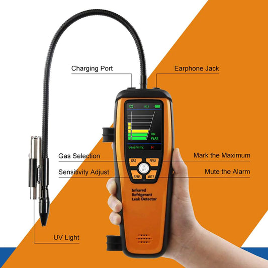 Elitech ILD-300 Infrared Refrigerant Leak Detector Detect All HFC, CFC, HCFC, HFO and Blends