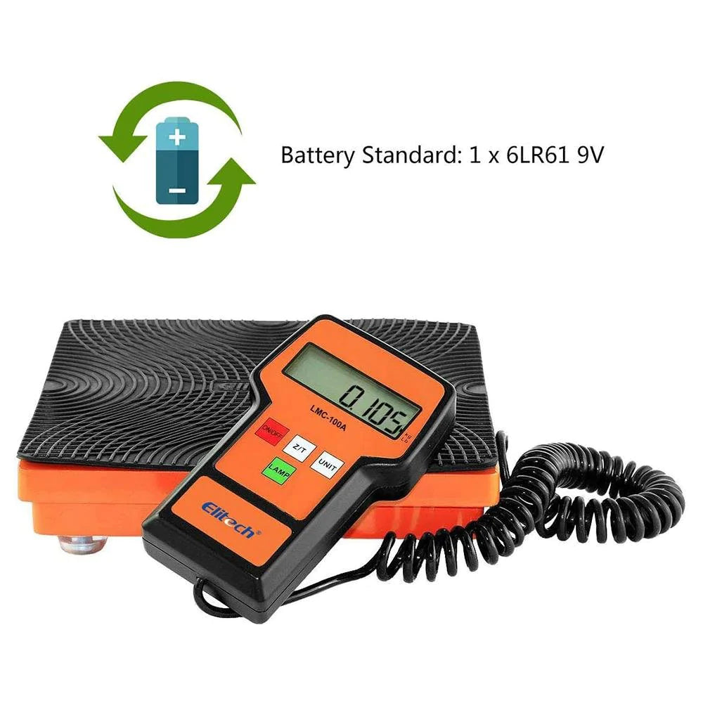 Elitech LMC-100A Refrigerant Charging Scale for HVAC 100kg with Case