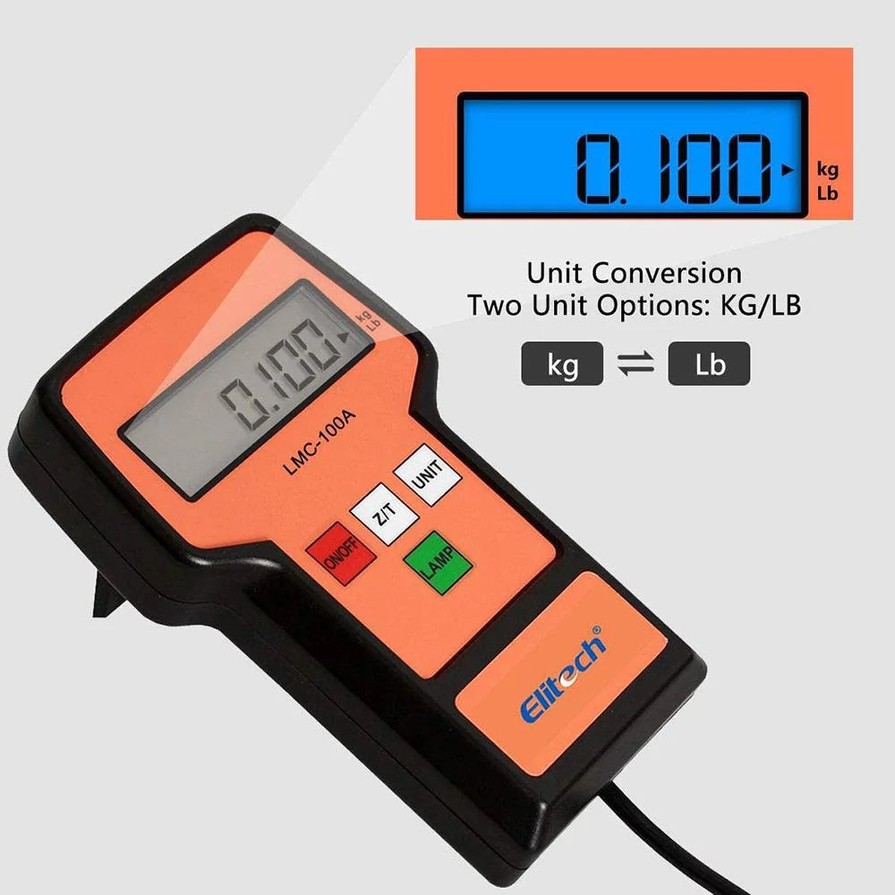 Elitech LMC-100A Refrigerant Charging Scale for HVAC 100kg with Case