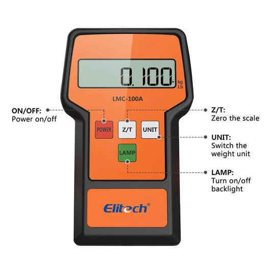 Elitech LMC-100A Refrigerant Charging Scale for HVAC 100kg with Case