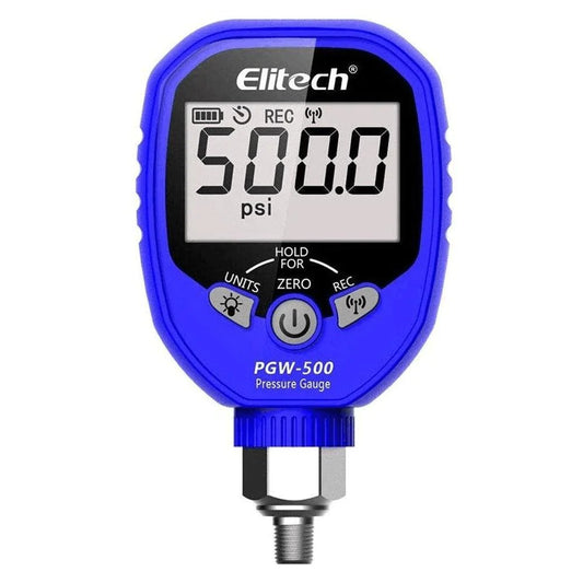 Elitech PGW-500 Blue Wireless Digital Pressure Gauge HVAC 87 Refrigerants