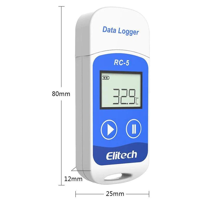 Elitech RC-5 USB Temperature Data Logger with 32000 Recording Points