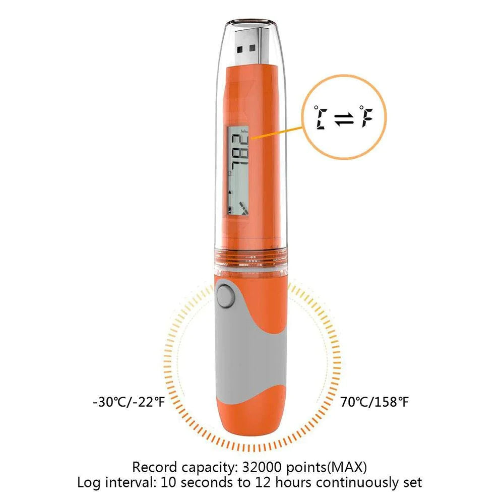 Elitech RC-51H USB Temperature and Humidity Data Logger Pen-styled Auto PDF 32000 Points