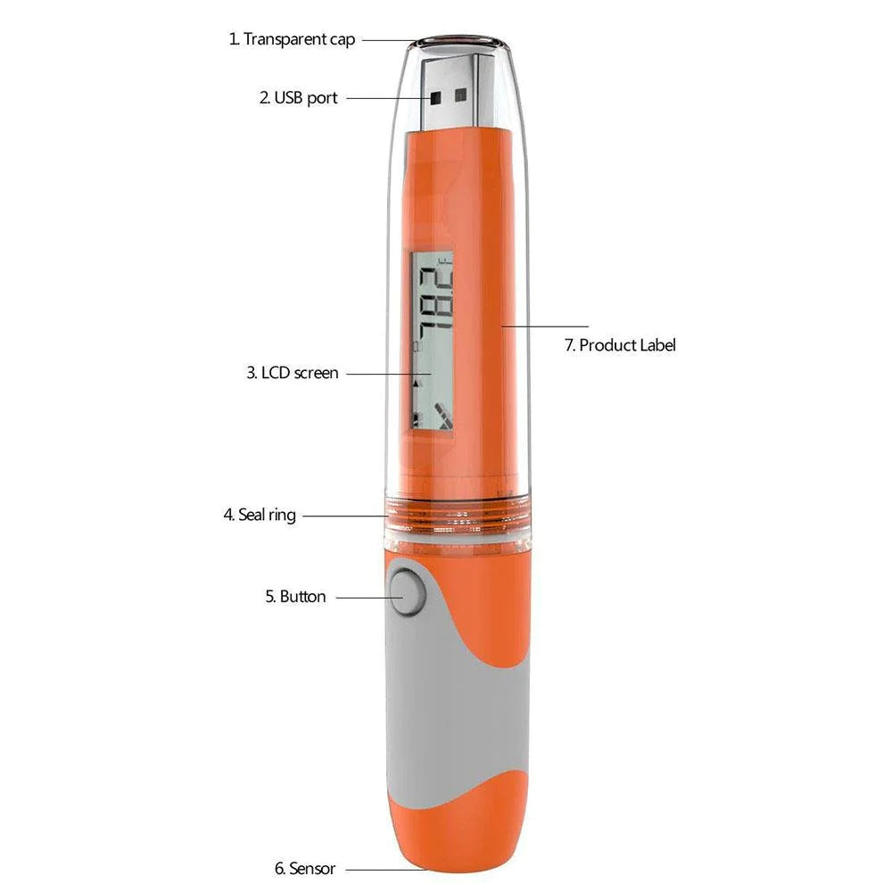 Elitech RC-51H USB Temperature and Humidity Data Logger Pen-styled Auto PDF 32000 Points